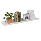 Relaxdays estantería Flotante de Nogal para Marcos y decoración, 100 cm