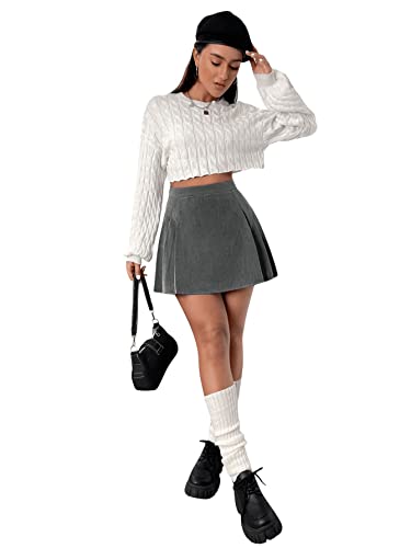 Verdusa Women's High Waist Pleated Mini Skirt #TOP27