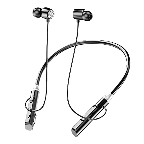 iTauyees Bluetooth Kopfhörer Sport in Ear, Bluetooth 5,1 Sportkopfhörer Kabellos, Wasserdicht Earbuds, Magnetisches Ultraleicht Ohrhörer, Wireless Headphones mit HD Mikrofon für iOS Android, Schwarz Cover