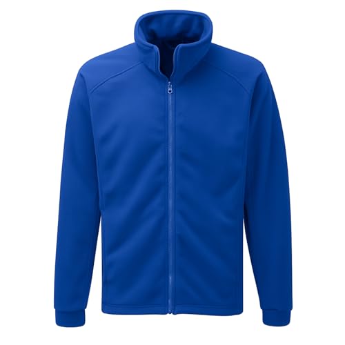 Image of Himalayan Fleece Jacket Mens Full Zip Up Casual Jacket Men with Side Pockets for Winter Outdoor Warm Menswear XS to 5XL, Royal Blue, L