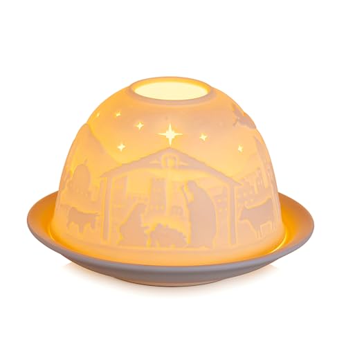 Staymoment Krippe Weihnachten Teelichthalter Weihnachtskrippe:...
