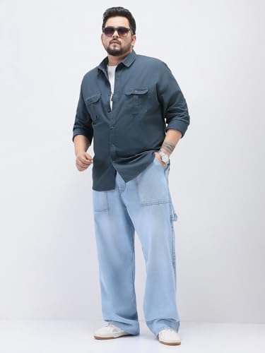 Image of Urbano Plus Men's Cotton Full Sleeve Regular Fit Casual Solid Shirt