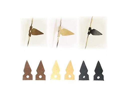 TRADITIONAL Archery LEATHER BOW STRING SILENCERS - RECURVE LONGBOW - 3 COLORS (BLACK)