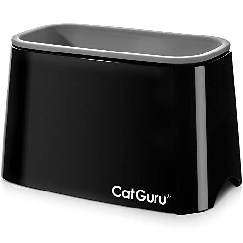 CatGuru Premium Cat Litter Scoop Holder Heavy-Duty Scooper Storage Caddy Scoop Stand for Kitty Litter Box Fits Most Cat Litter Scoops (Black)