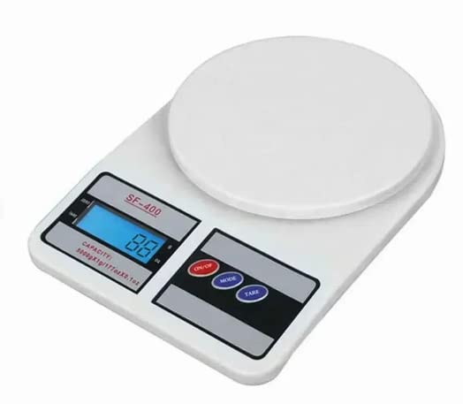 S Cart Electronic Kitchen Digital Weighing Scale, Multipurpose Kitchen Scale (White, 10 Kg).