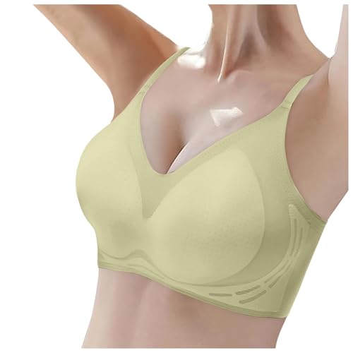Genérico Sujetador Antiarrugas Escote - Cool Jelly - Sujetador Push up para Mujer Seda de Hielo sin Costuras Fino Suave Transpirable cómodo Viaje Ropa Interior