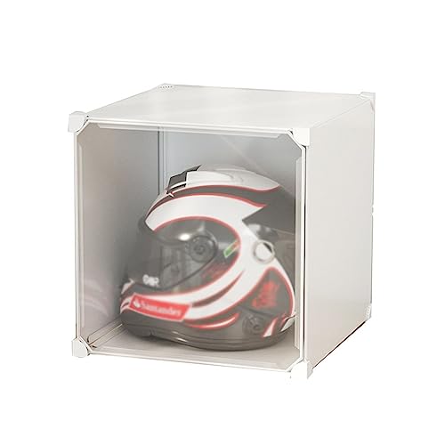Acrylic Motorcycle Helmet Display Case - Protective Storage Cabinet for Helmet Collection, Showroom Display, Dust-Free Showcase for Bike Gear Enthusiasts