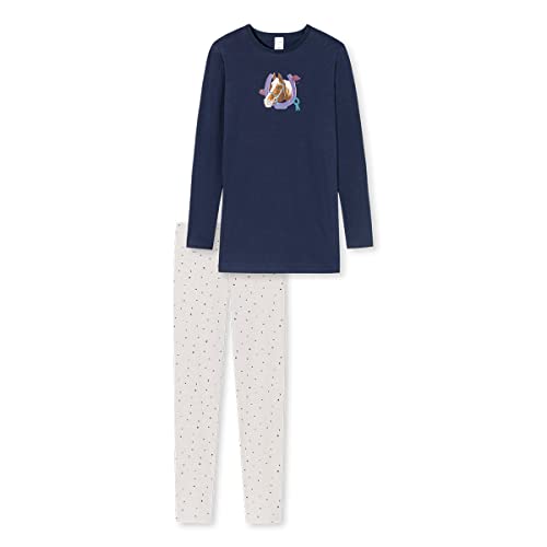Schiesser Mädchen Pyjamaset, Modern, Dunkelblau (Blau I), 152
