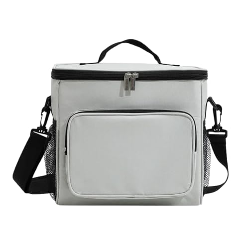 Bolsa Térmica Lancheira Cerveja Marmita Alimentos Trabalho Masculina Feminina Grande (Bolsa Cinza)