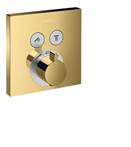 hansgrohe Unterputz Theromstat Shower Select, für 2 Funktionen, Polished Gold Optic