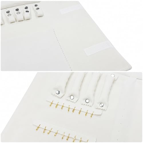Image of UnionPlus Travel Jewelry Roll Organizer, Beige