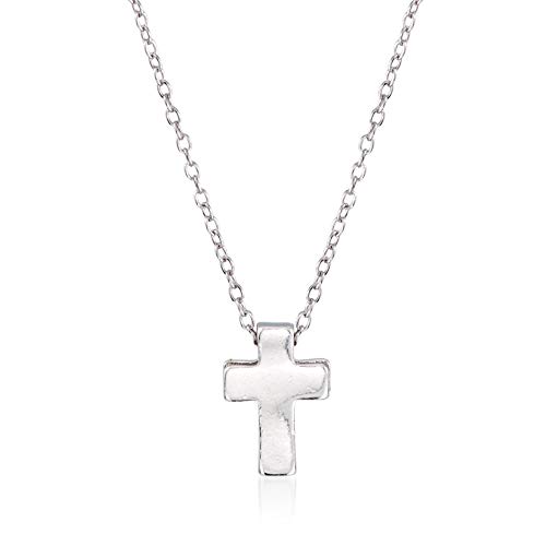Ross-Simons Sterling Silver Petite Cross Pendant Necklace. 16 inches