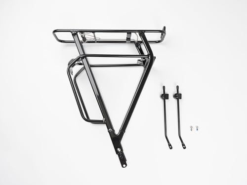 E-Bike Gepäckträger 26-28 Zoll schwarz E-Max Steps Alu verstellbar fü Akkus