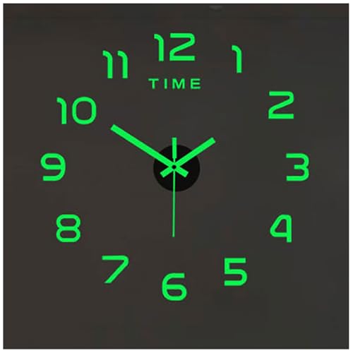 Reloj adhesivo de pared sin marco 3D analógico silencioso miniatura 4
