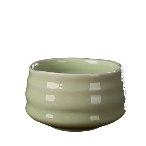 Effonek 抹茶茶碗、日本の茶道、陶器製、手作り、高温焼成 (スタイル10)