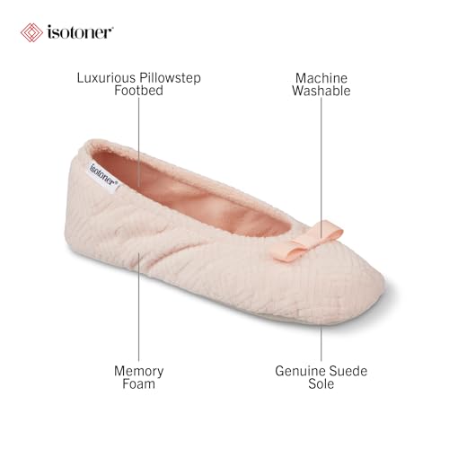 Image of isotoner Women's Diamond Microterry Ballerina Slippers