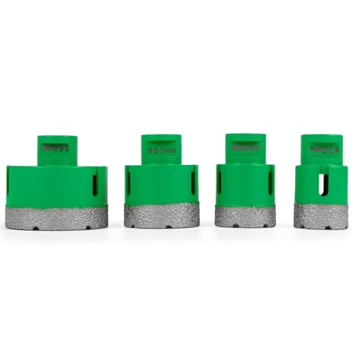 Juego de 4 brocas diamantadas para perforación de cerámica: 35/40/50/68 mm, rosca M14, HTNAFONI miniatura 6