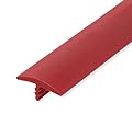 Edge Supply Plastic T Molding 3/4 inch X 25 ft Roll Red T Molding, Durable, Flexible Red T Trim for DIY, Table or Arcade Trim – High End Flexible Red T Molding Trim
