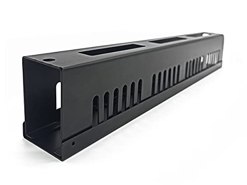 Monoprice 1U Metal Rackmount Cable Management Panel - 1.58 Feet - Black - image 5