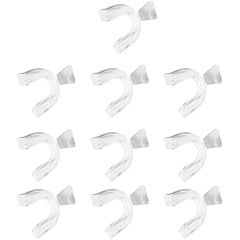 RainbowBeauty Night Mouth Guard Silicone Anti Grinding Dental Guard Teeth Whitening Tray Sleeping Gum Shield for Sports Bruxism Bite Guard 10PCS Cover