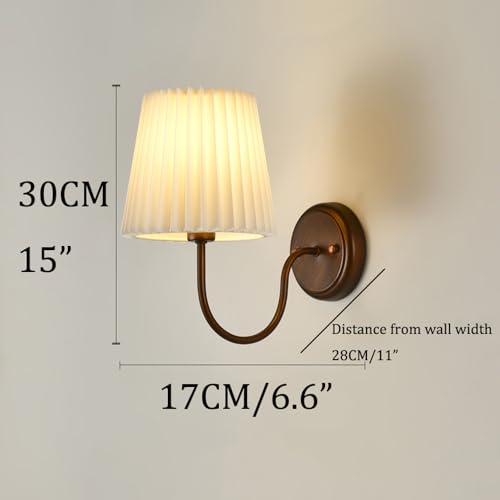 Aplique de pared a pilas plisado para iluminar y decorar tu dormitorio sin cables 7