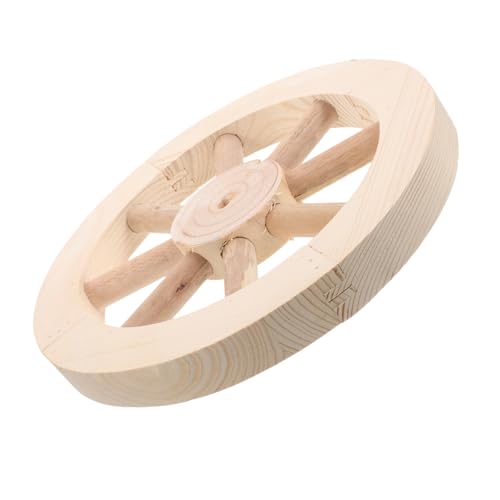 Roue en bois vintage SHINEOFI pour habiller un mur vide de salon style retro