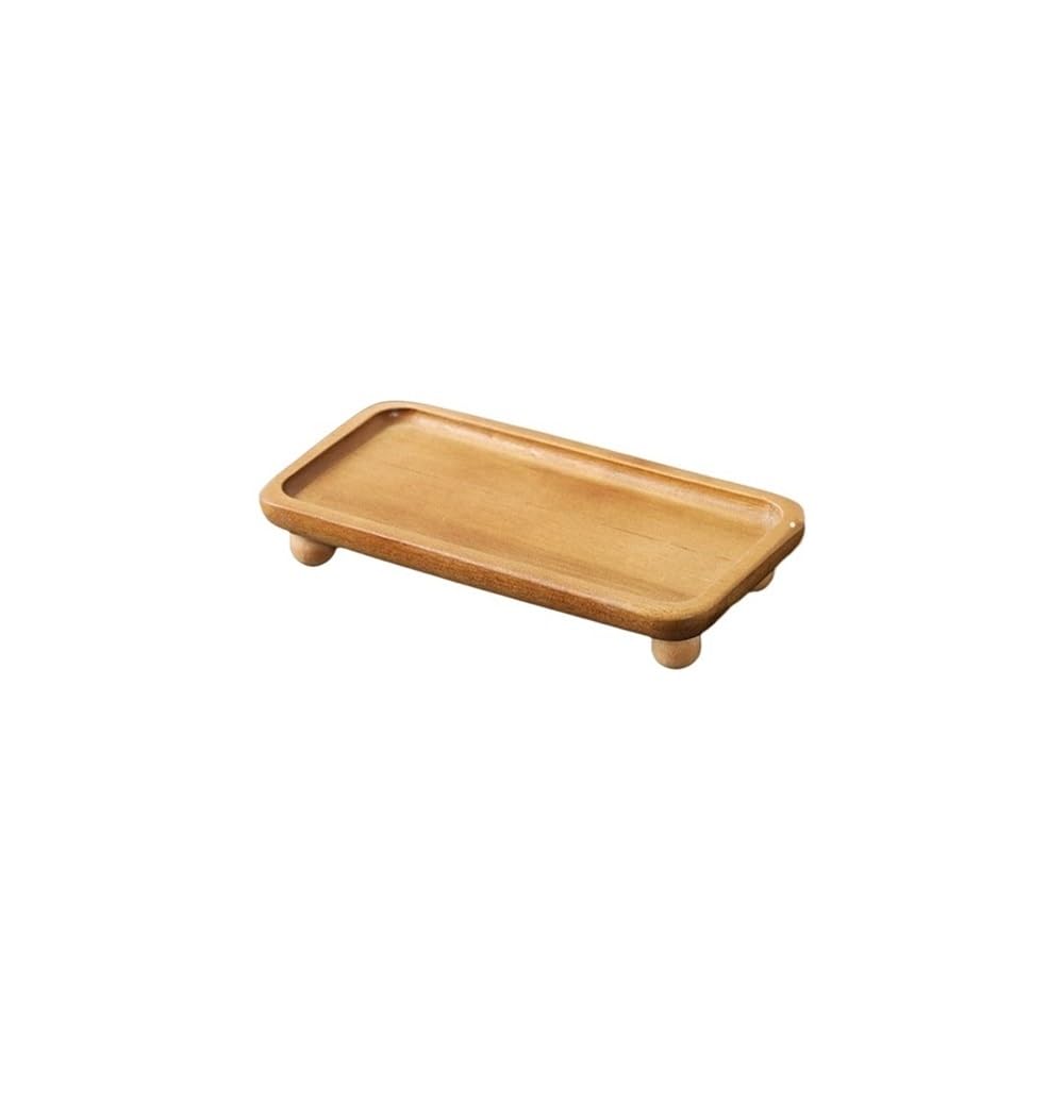 LIANXIBAG Elegant Wooden Oval Tray,Dessert/Candle/Key Storage(Style-2)