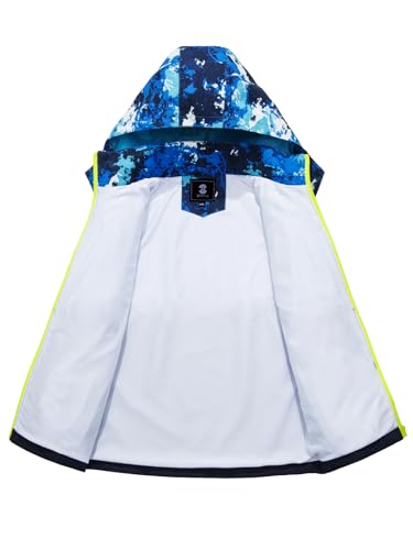 Image of SaphiRose Kids Waterproof Rain Jacket Mesh Lined with Removable Hood | Lightweight rain coat, windproof, breathable, school, camping, travel, outdoor play, boys and girls