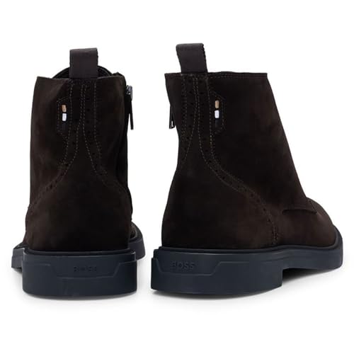 BOSS Men's Modern Half_Boot, Dark Brown, 114