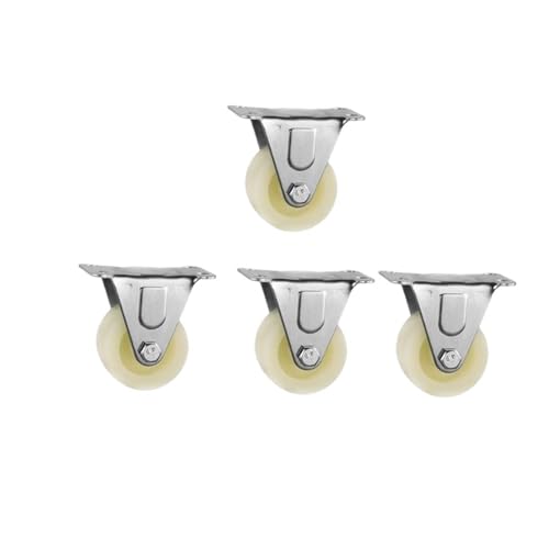 Roulettes fixes blanches PP 1.5 pouce AVIMYA lot de 4 - 2