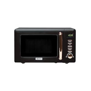 Haden Salcombe 800W Microwave Oven – Versatile with Defrost, Reheat & Cooking Functions – Spacious 20L Capacity – Convenient Digital Timer – 5 Power Levels – Sleek Black & Copper Design