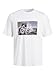Produktbild JACK & JONES Herren Rundhals T-Shirt JORSPLASH Photo - Regular Fit S M L XL XXL, Größe:XL, Farbe:Bright White 12235522