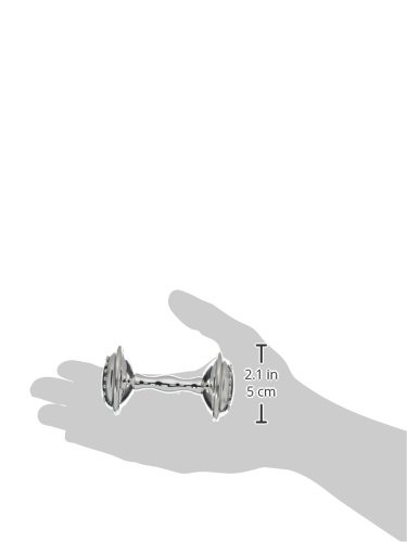 Mud Pie Rattle Keepsake Infant Gift, Silverplate