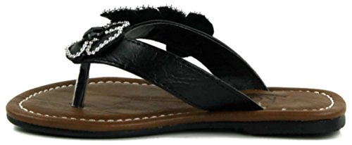 Kali Footwear Children Vanilla Jr. Rhinestone Flower Flip Flops 73