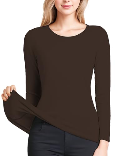 Image of Women's Long Sleeve Thermal Underwear Lightweight Compression Baselayer Shirt Women Clothing Premium Comfort Winter Tops