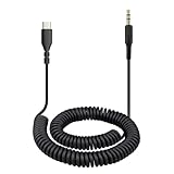 JINPIAOPIAO 耐久性コイル音楽ケーブル タイプC~3.5mmヘッドセットワイヤー ハイファイサウンドスパイラルデザイン モニターメジャーヘッド用
