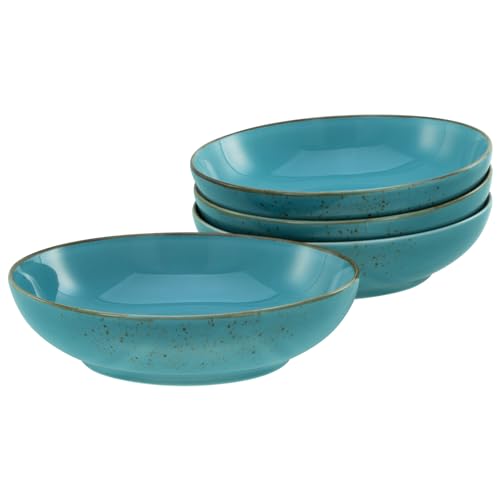 CreaTable Set Di 4 Ciotole Nature Collection - Smoothie Bowl In Ceramica Colorate 16,5 Cm - Lavabili In Microonde E Lavastoviglie