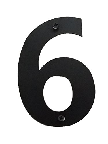 Bookishbunny - Placa de Metal Negro con números de Hierro Forjado para casa o casa de la Calle, 15,24 cm o 30,48 cm de Alto