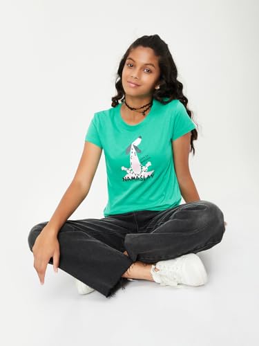 Image of Max Girls Cotton Regular Printed T-Shirt - Pack of 3