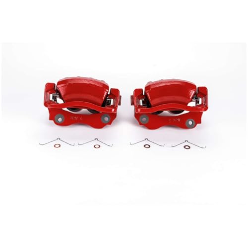 Image of PowerStop Front Red Powder Coated Brake Caliper Pair for Lexus IS300 2001-05 - High-Temp Brake Caliper Upgrade, S2778