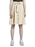 Seitentaschen TOM TAILOR Damen Paperbag Rock, 22201-cream Toffee, 40