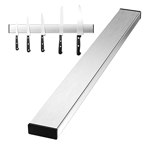 Newaner 30 cm Portacoltelli Magnetico, Striscia Magnetica in Acciaio Inox, Barra Magnetica Guida Nessuna Perforazione Richiesta, può assorbire Strumenti di Ferro, cucchiai, spatole