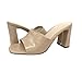 The Drop Women's Pattie High Block Heeled Mule Sandal, Natural Embossed Croc, 9