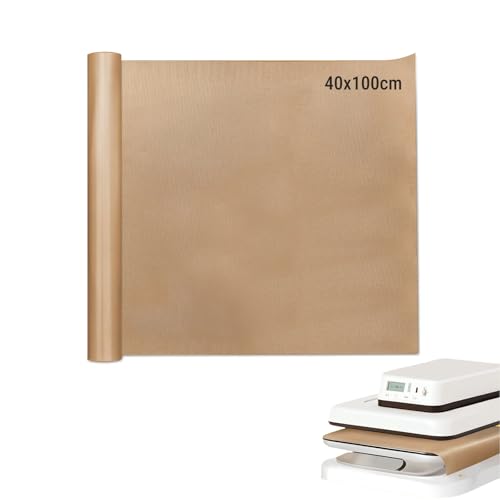 Uadme Teflón de Lámina, Papel Teflón para Sublimar, Hoja de PTFE, Láminas de Transferencia Reutilizable, para Sublimacion, Planchar, Impresión de Camisetas (40x100 cm)