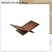 Chewtoyo Wood Book Stand, 12.6 X 9.1 in, 15° Tilted Cookbook & Book Display Stand, Portable & Detachable Design, for Desk, Office, Home