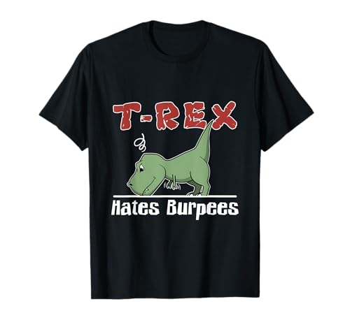 T-Rex odia Burpees camicia divertente Burpee regalo per allenamento Maglietta