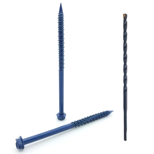 Vis à béton 6,35 x 10,2 cm tête hexagonale BCP503 pour fixer sans casser le support