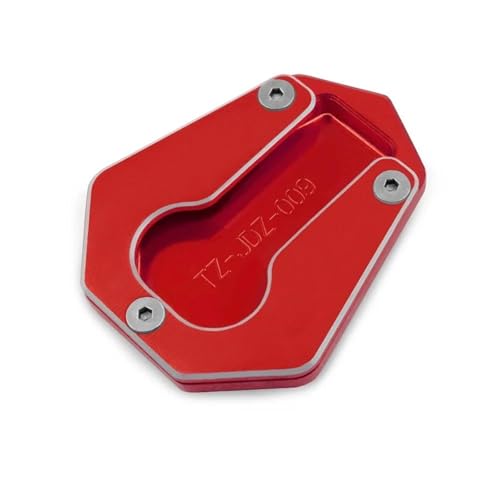 Erweitertes Upgrade Motorrad CNC Fuß Seitenständer Pad Platte Ständer Vergrößerungsunterstützung Erweiterung Für Benelli TRK502X 752S BN600 BJ600 502C(Rood)