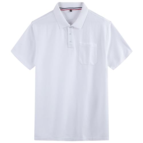 T-shirt de golf homme en coton respirant coupe droite polo grande taille idéal pour le week-end
