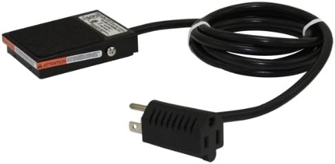 Linemaster T-91-SC3A Treadlite II Electric Pedal Switch, Single Pedal, Momentary, SPDT, N.O Wiring, No Guard, Black, 8 ft Cord with 3-Prong Connector